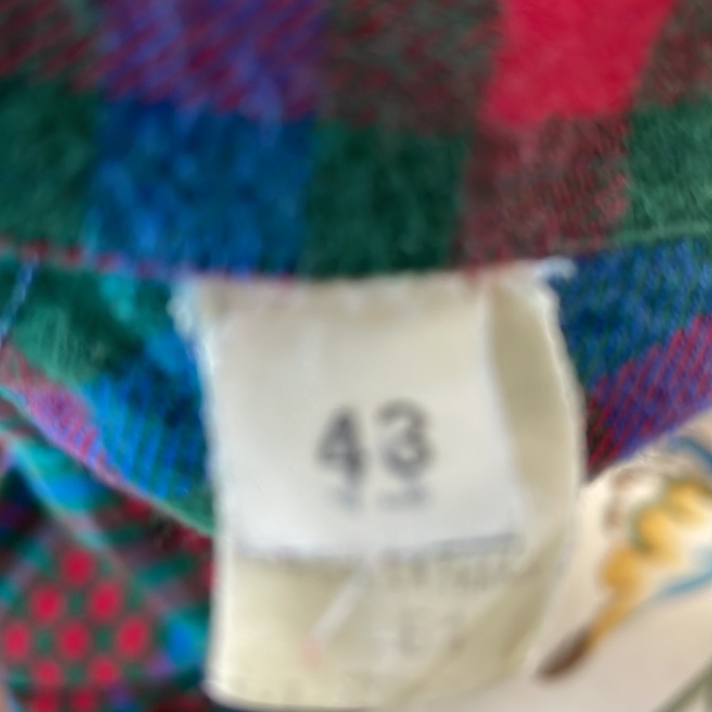 Fil A Fil Colorful Flannel Button Up. Size 43 (35… - image 5